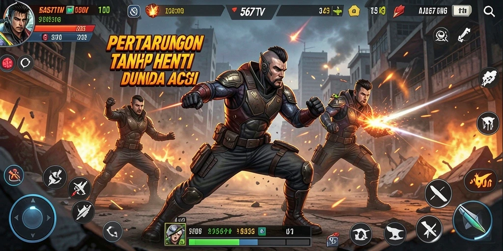 Tampilan aksi mendebarkan di game 567TV.