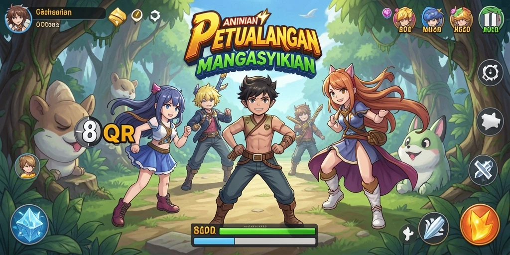 Tampilan gameplay Anime yang memukau dan dinamis.