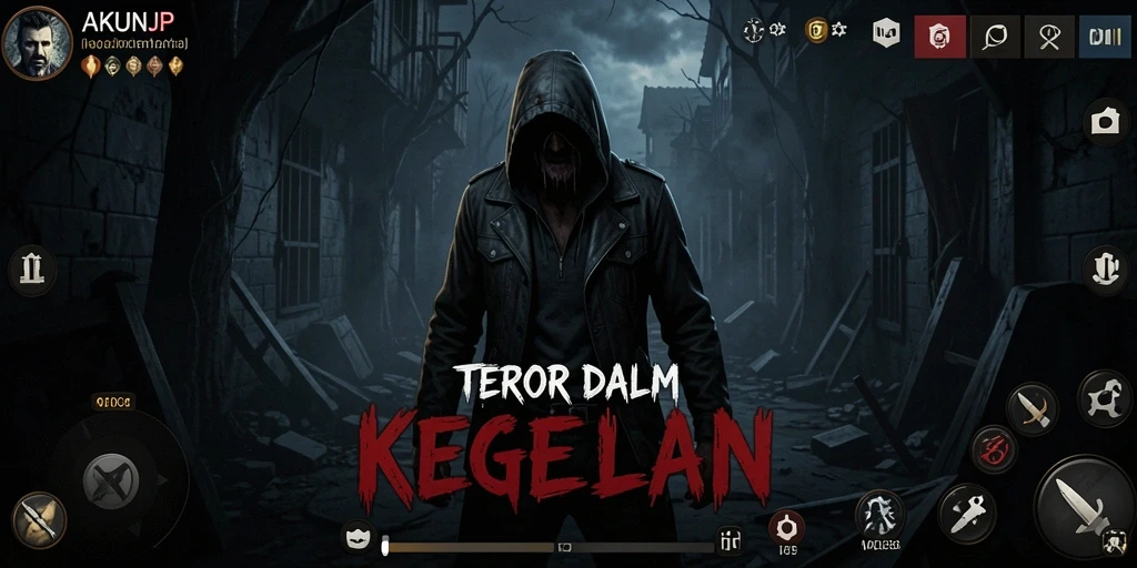 Tangkapan layar gameplay menegangkan dari AKUNJP.