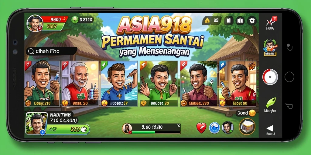 Screenshot utama ASIA918 menampilkan gameplay yang penuh warna dan interaktif.