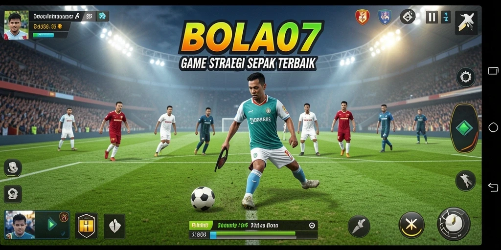 Tampilan gameplay BOLA07 yang menarik dan dinamis dalam manajemen sepak bola.