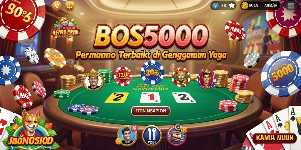 Tampilan gameplay Kasino yang mendebarkan dan penuh warna dari BOS5000.