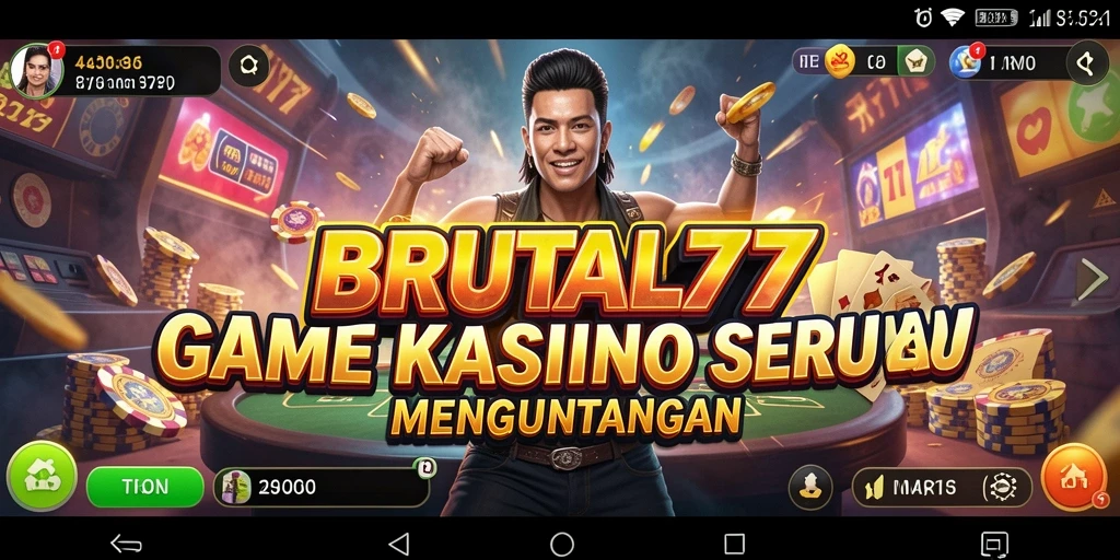 Tampilan menarik dari gameplay BRUTAL77 yang menampilkan suasana kasino.