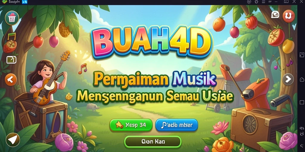 BUAH4D menampilkan gameplay yang menyenangkan dan interaktif dalam musik.