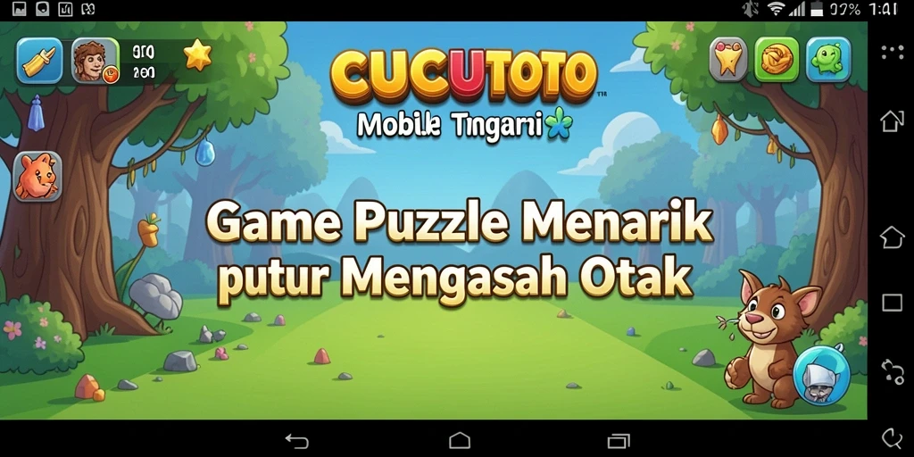 Tampilan gameplay CUCUTOTO dengan tantangan Puzzle yang seru.