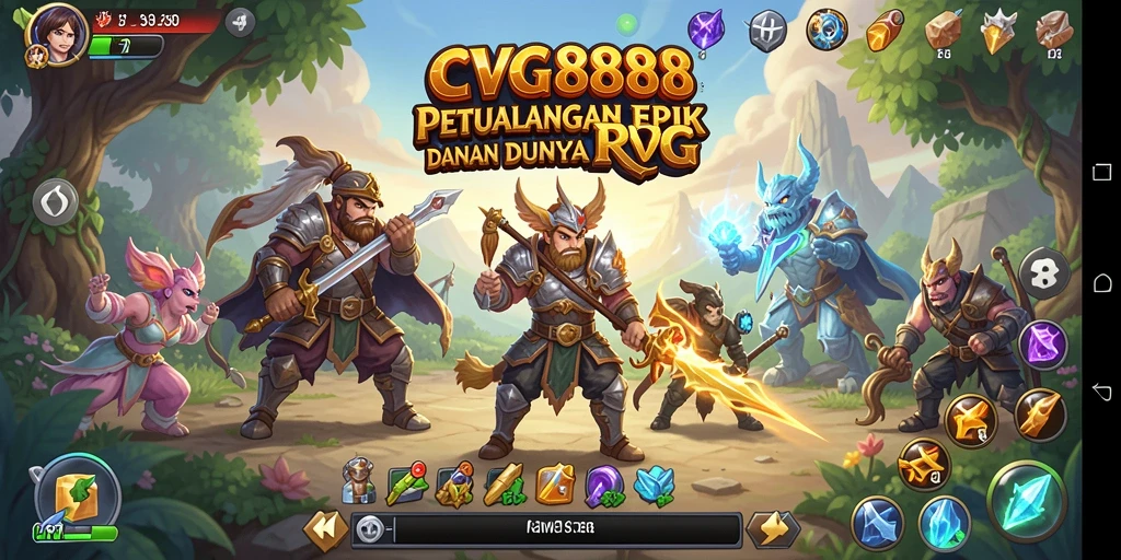 Tampilan screenshot gameplay <strong>CVG8888</strong> menunjukkan aksi seru di dunia RPG yang menakjubkan.