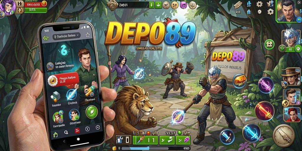 Screenshot yang menunjukkan gameplay mendalam DEPO89 dalam simulasi.