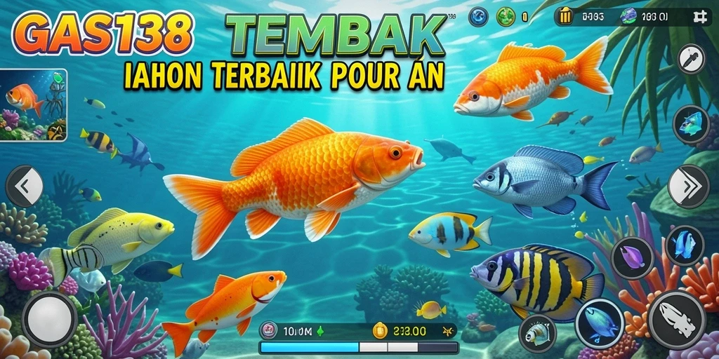Tampilan gameplay seru dari GAS138 dengan berbagai ikan menunggu untuk ditangkap.