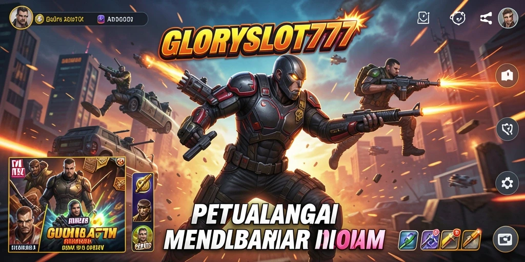 Tangkapan layar memperlihatkan aksi mendebarkan dalam permainan GLORYSLOT777.