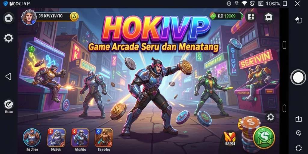 Tampilan gameplay seru HOKIVIP yang penuh warna.