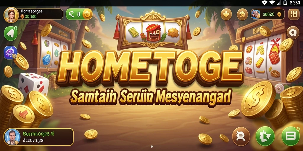 Tampilan gameplay HOMETOGEL yang menyenangkan dan interaktif.