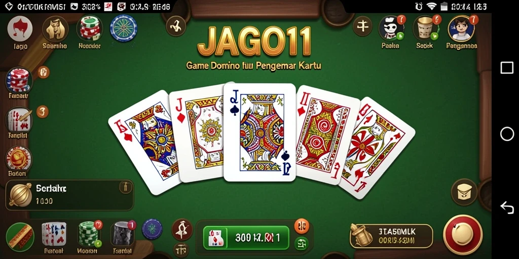 Tampilan gameplay JAGO11 dengan aksi mendebarkan permainan Domino.