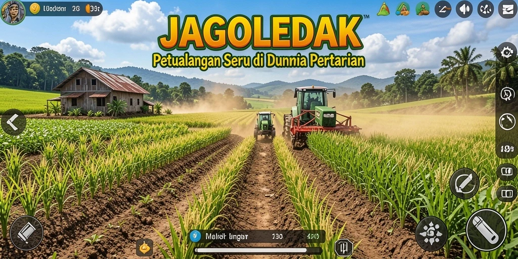 Tampilan menarik gameplay pertanian di JAGOLEDAK.