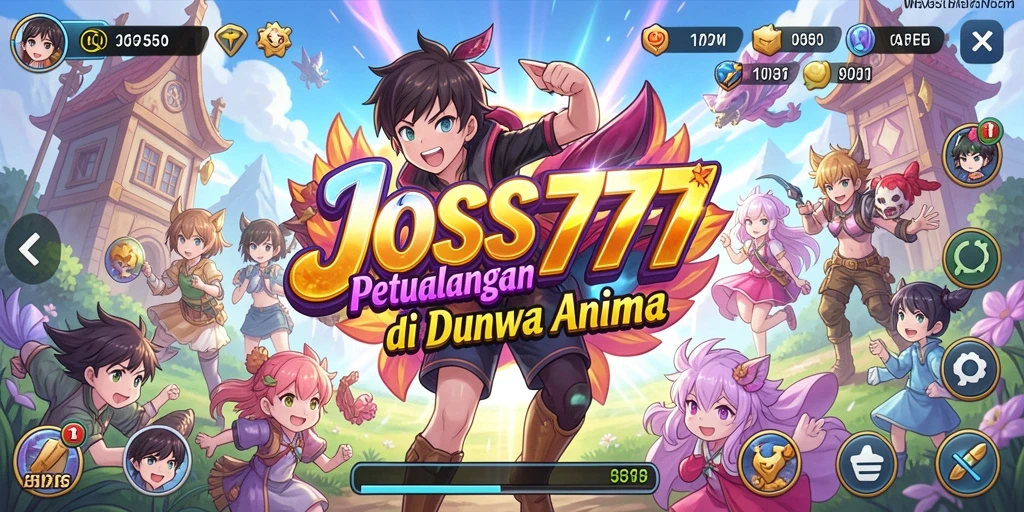 Tangkapan layar JOSS777 menampilkan aksi pertarungan karakter anime yang seru.