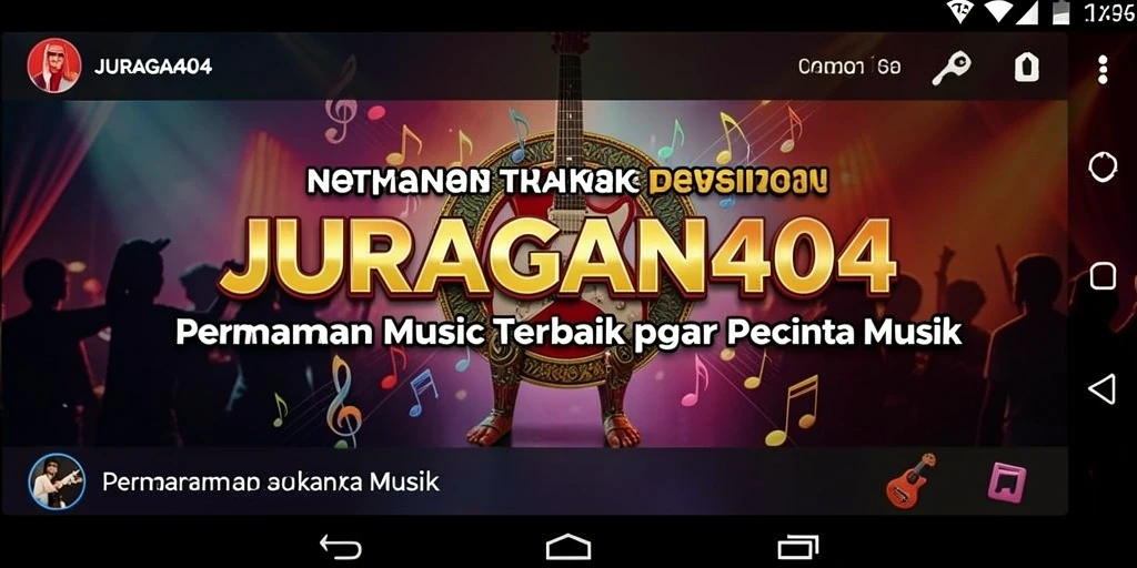 Gameplay JURAGAN404 yang menarik dengan berbagai alat musik virtual.