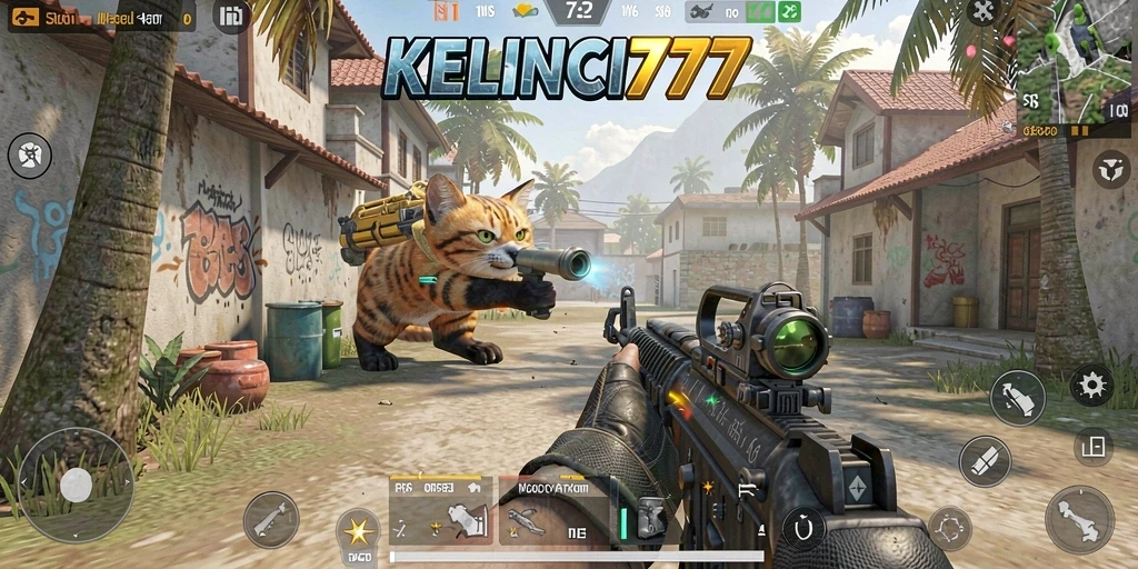 Tangkapan layar gameplay KELINCI777 yang menegangkan dengan aksi FPS.