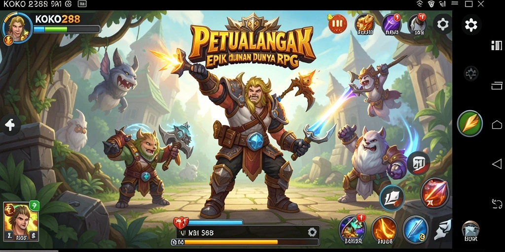 Gameplay KOKO288 dengan grafis RPG yang memukau dan petualangan seru.