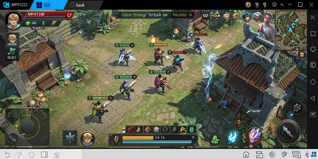 Screenshot utama MPO1221 yang menunjukkan aksi gameplay strategis.