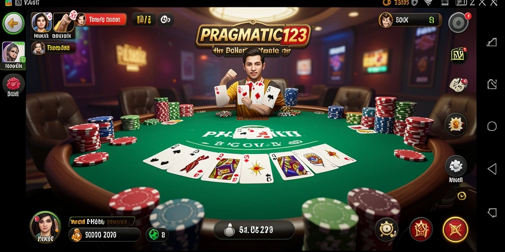 Tampilan permainan Poker seru di PRAGMATIC123 dengan grafik menarik.