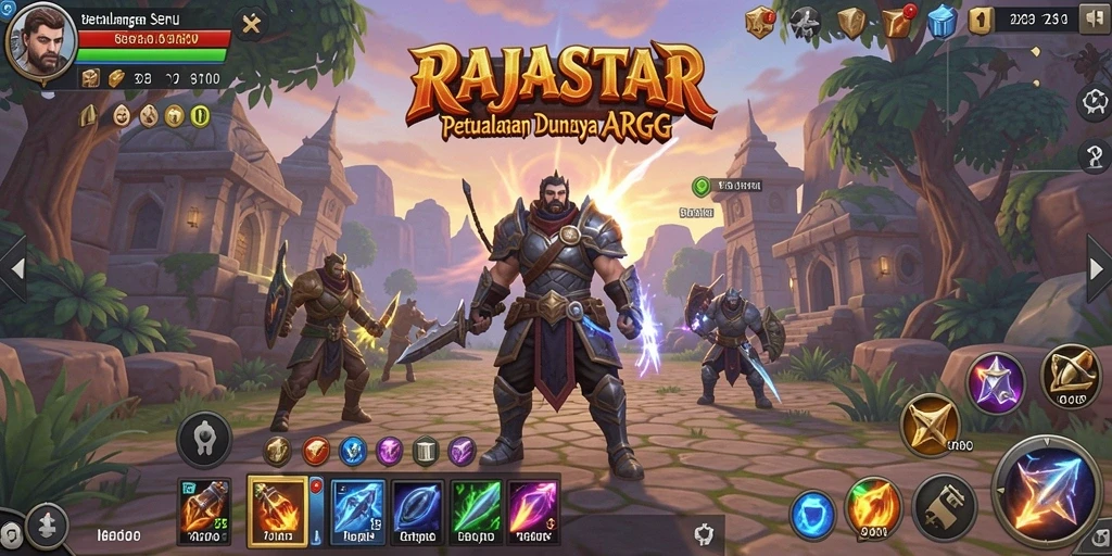 Tampilan gameplay menarik di dunia ARPG RAJASTAR.