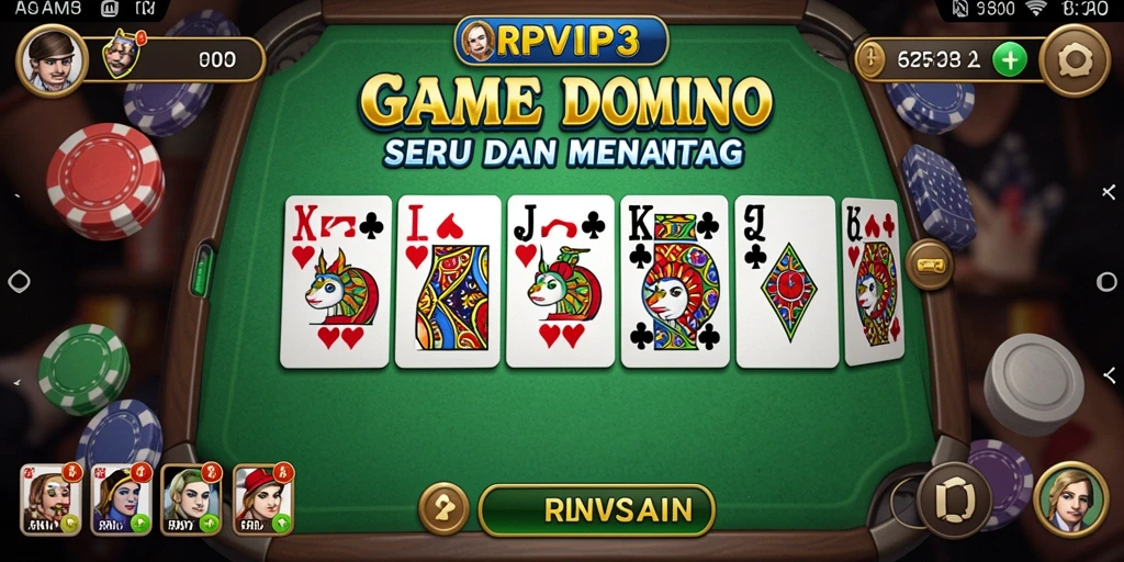 Screenshot gameplay RPVIP3 menampilkan keseruan bermain Domino.