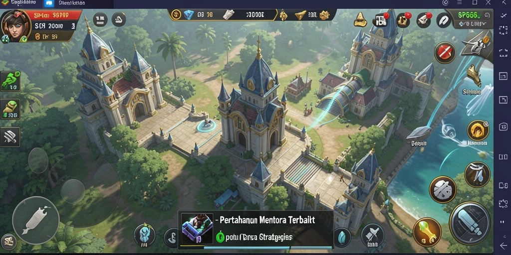 Tangkapan layar gameplay menegangkan dalam SP666 Tower Defense.