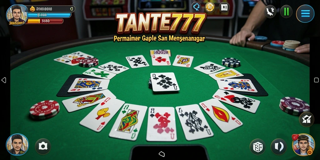 Tampilan gameplay Gaple yang menarik di TANTE777.