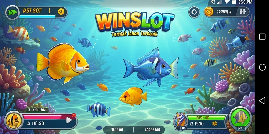 Tampilan gameplay seru dengan grafis Tembak Ikan yang menarik.